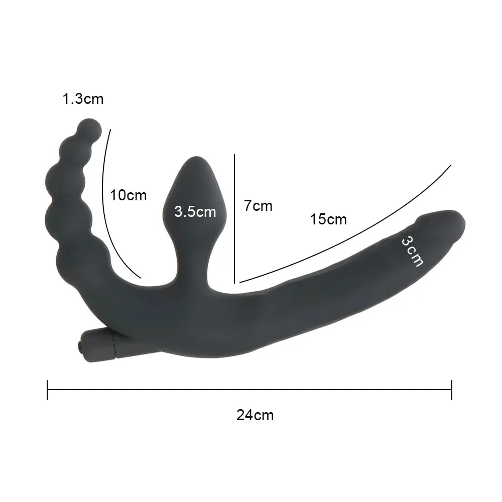 10 modes Anal Plug Prostate Massager And Vibrating Strap on Dildo