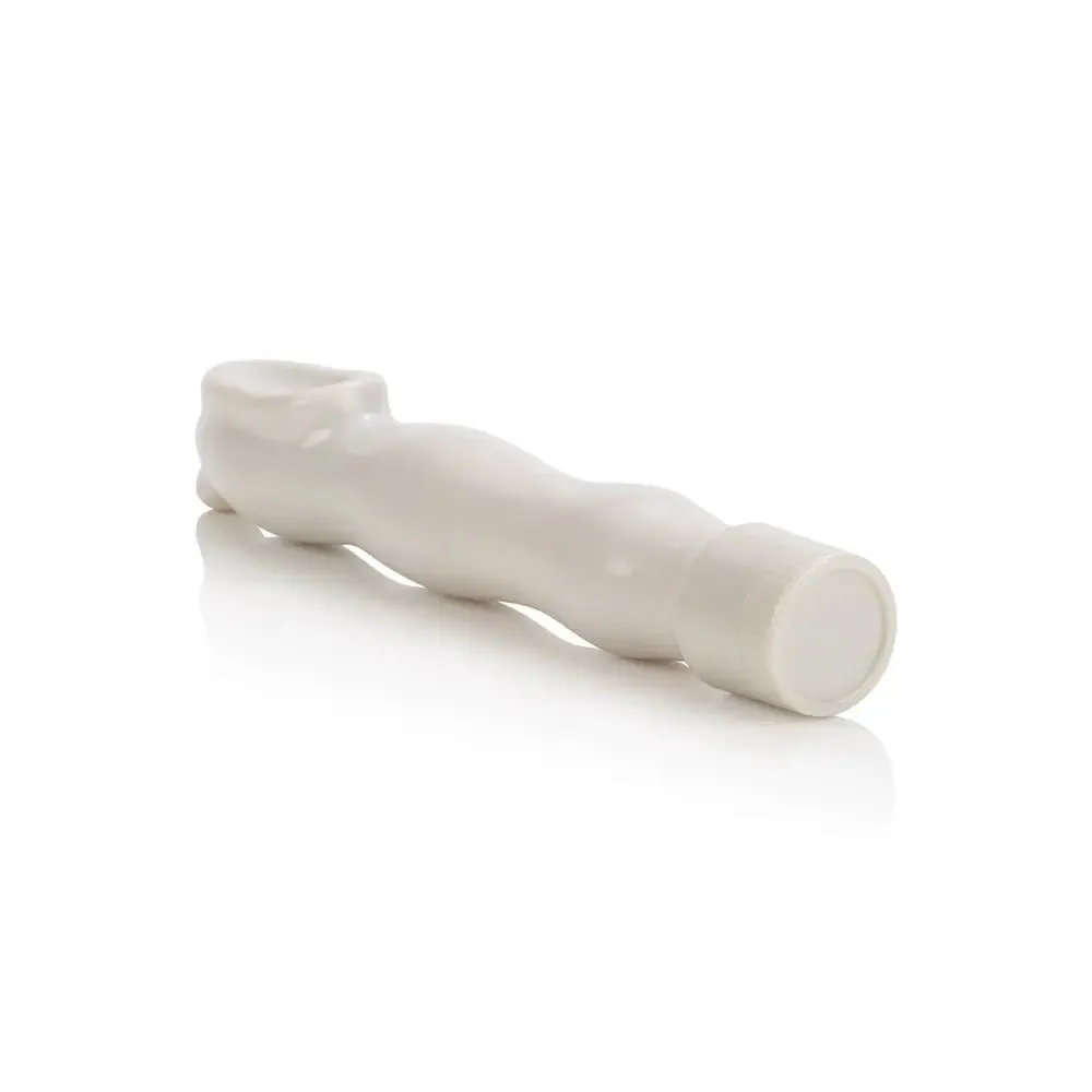 7.5-inch Colt White Clitoral Vibrator with G-spot Tip
