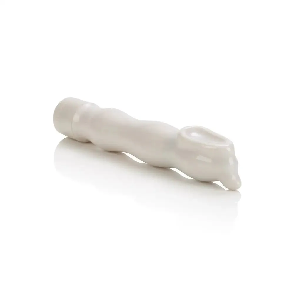 7.5-inch Colt White Clitoral Vibrator with G-spot Tip