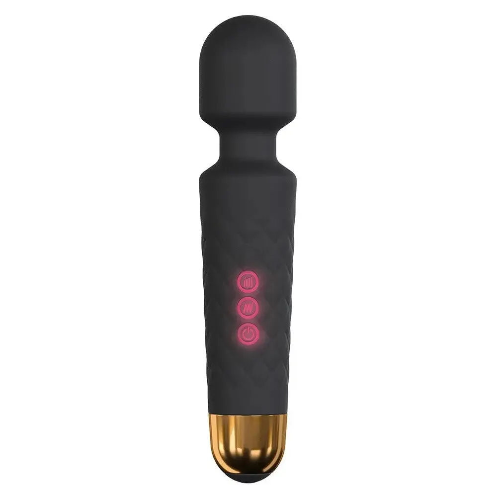 8-inch Dorcel Silicone Black Rechargeable Massage Wand