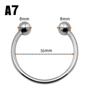 A7 Chrome Fetish Penis Glans Ring | Delay Ejaculation | 50mm