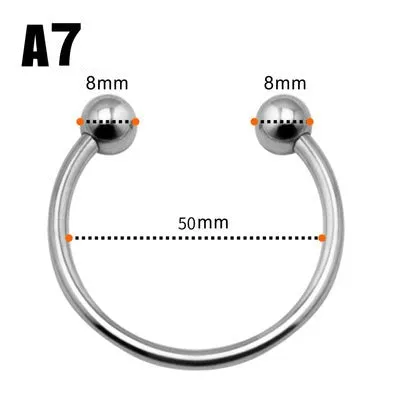 A7 Chrome Fetish Penis Glans Ring | Delay Ejaculation | 50mm