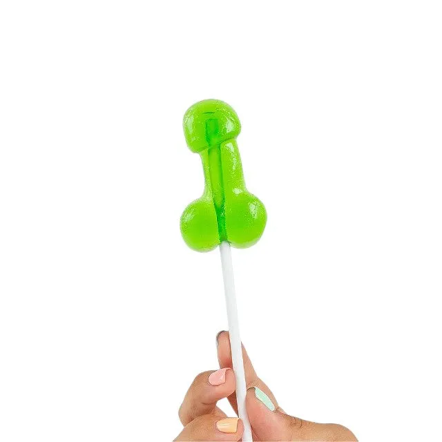 Acadea în formă de penis DRINK ME. cu gust de cocktail Caipirinha. perfect ca un cadou sexy și amuzant. culoare verde deschis (9977C)