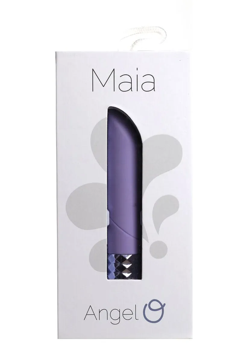 Angel Crystal Gems Vibrator in Purple