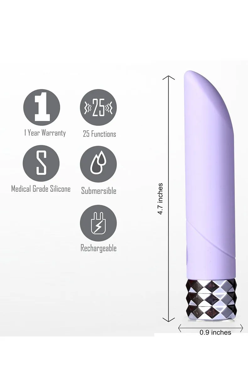 Angel Crystal Gems Vibrator in Purple