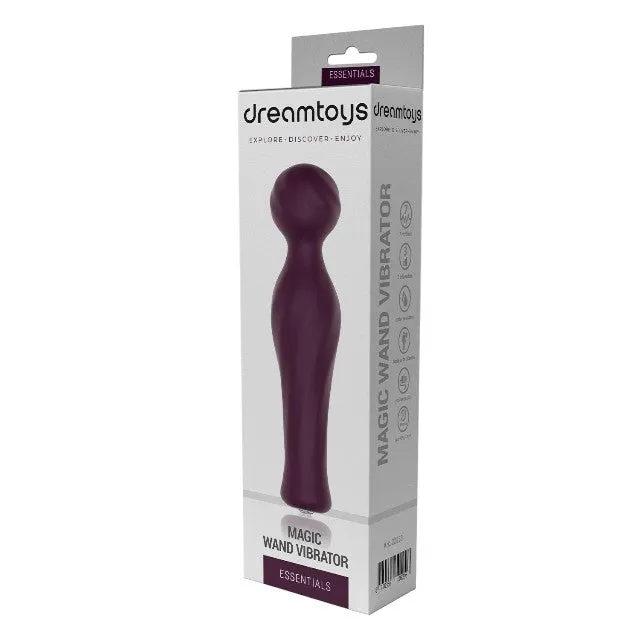 Aparat de masaj DREAMTOYS Essentials Magic Wand Vibrator. pentru corp și zonele intime. 7 funcții de vibrație. 3 viteze. mov
