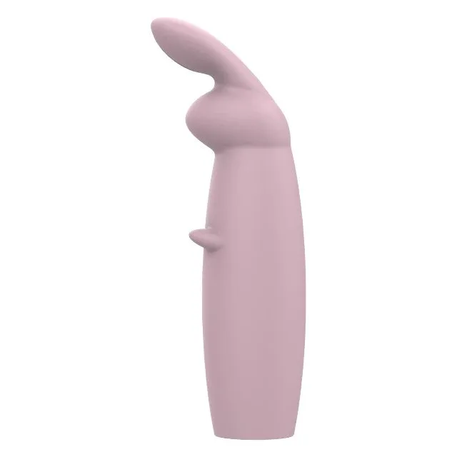 Aparat de masaj DREAMTOYS Nude Hazel Rabbit Massager. în formă de iepuraș. 10 funcții de vibrație. roz