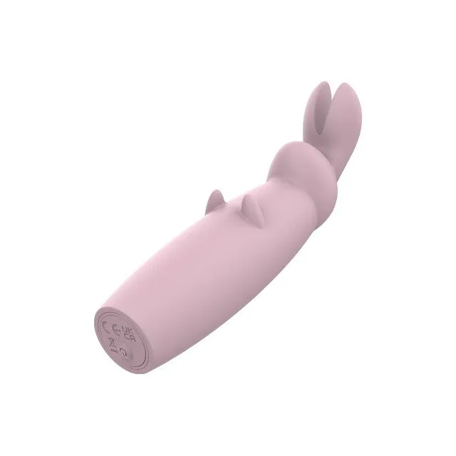 Aparat de masaj DREAMTOYS Nude Hazel Rabbit Massager. în formă de iepuraș. 10 funcții de vibrație. roz