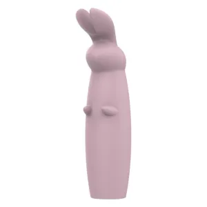 Aparat de masaj DREAMTOYS Nude Hazel Rabbit Massager. în formă de iepuraș. 10 funcții de vibrație. roz