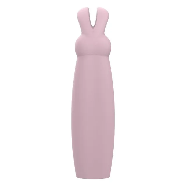 Aparat de masaj DREAMTOYS Nude Hazel Rabbit Massager. în formă de iepuraș. 10 funcții de vibrație. roz