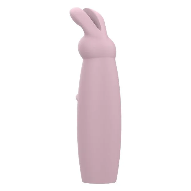 Aparat de masaj DREAMTOYS Nude Hazel Rabbit Massager. în formă de iepuraș. 10 funcții de vibrație. roz