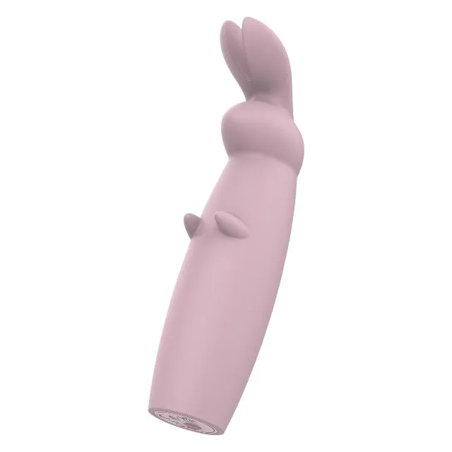 Aparat de masaj DREAMTOYS Nude Hazel Rabbit Massager. în formă de iepuraș. 10 funcții de vibrație. roz