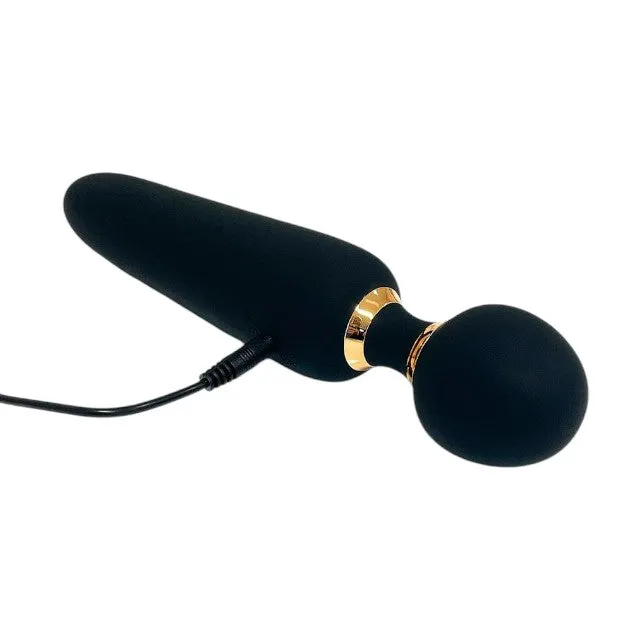 Aparat de masaj dublu DREAMTOYS Elite Noah Dual Wand. cu două capete. pentru corp și zonele intime. 7 funcții de vibrație. negru