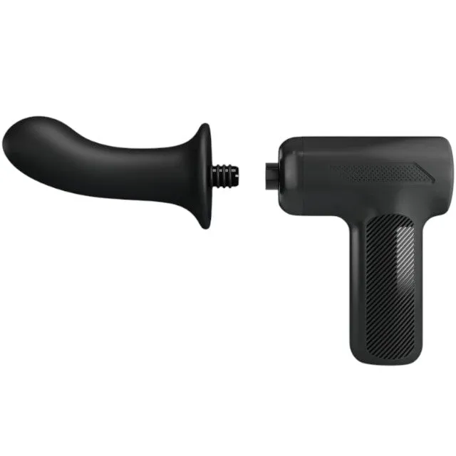 Aparat de masaj PRETTY LOVE DJ Doctor Massage Gun. pentru corp și zone intime. 5 funcții de penetrare automată. negru