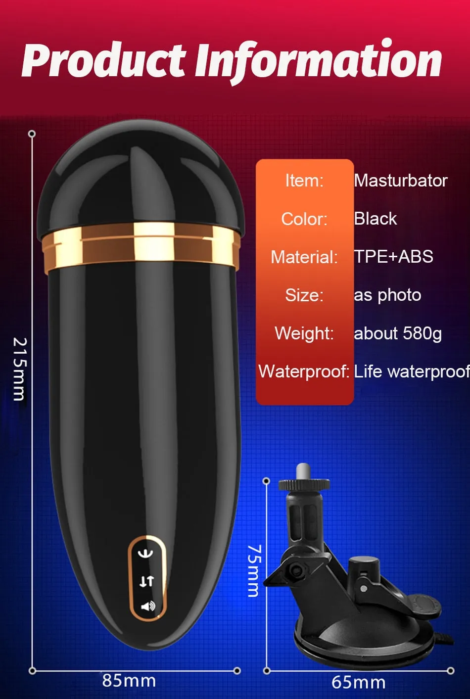 Automatic Telescopic Piston Male Masturbator