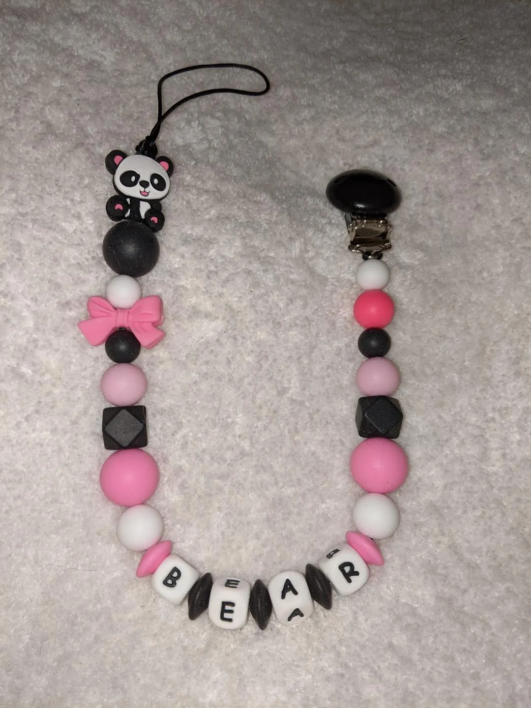Bear Silicone Teether Pacifier Clip