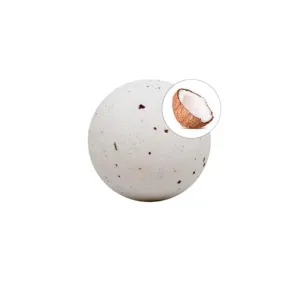 Bombă de baie efervescentă TALOKA Coco Bath Bomb. pentru băi erotice în cuplu. cu aromă de cocos și petale de trandafir. 150 g