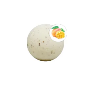 Bombă de baie efervescentă TALOKA Mango Bath Bomb. pentru băi erotice în cuplu. cu aromă de mango și petale de trandafir. 150 g
