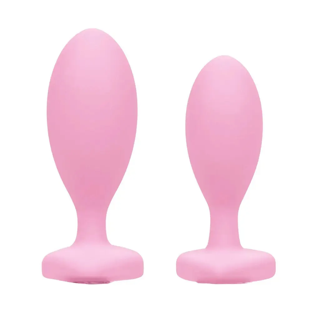 California Exotic Silicone Pink Crystal Booty Duo Butt Plug