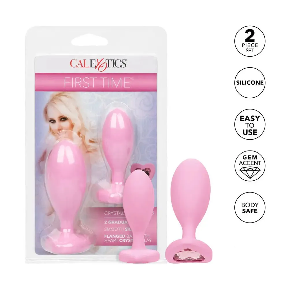 California Exotic Silicone Pink Crystal Booty Duo Butt Plug