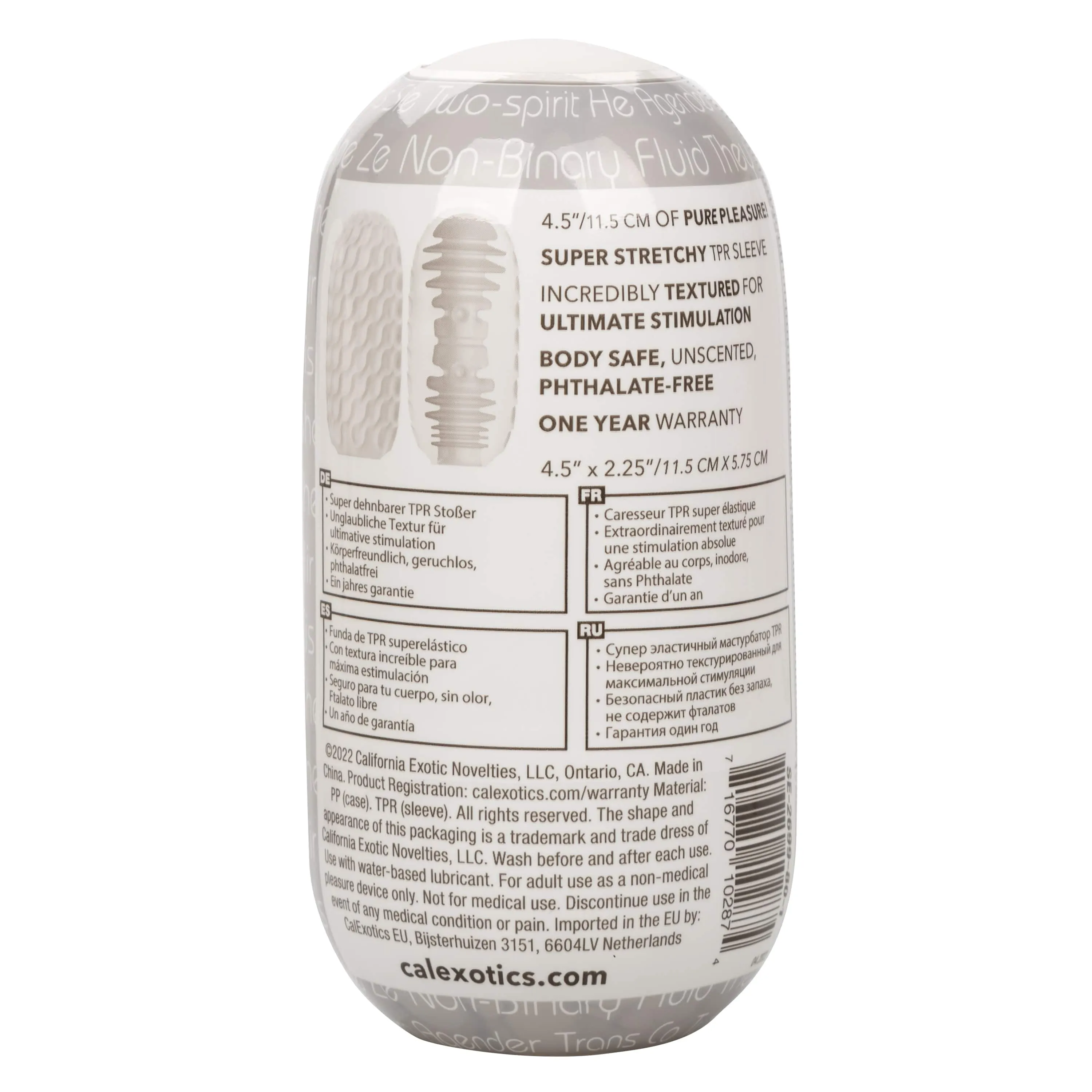 California Exotics - Boundless Reversible Ribbed Soft Stroker (White)