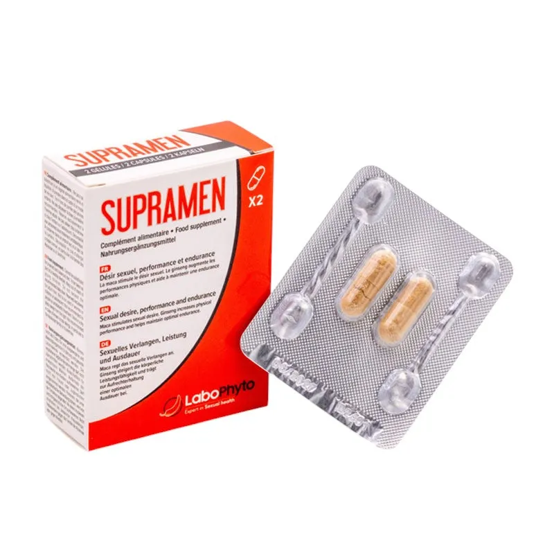 Capsule SUPRAMEN Sexual Power 4 in 1. Labophyto. potenta. erectie. intarziere ejaculare. libido. 2 capsule