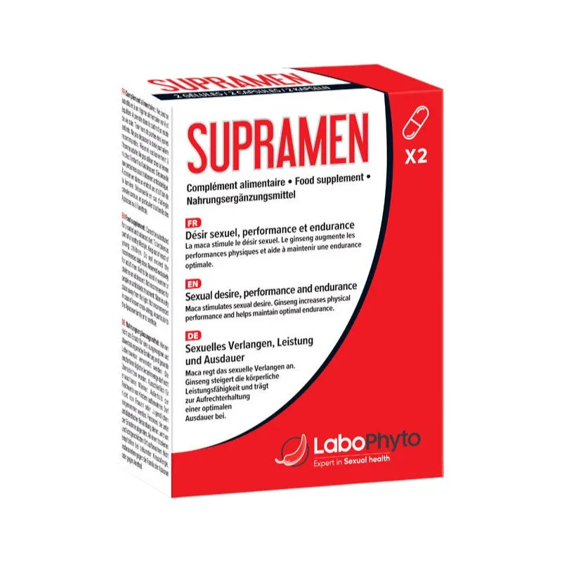 Capsule SUPRAMEN Sexual Power 4 in 1. Labophyto. potenta. erectie. intarziere ejaculare. libido. 2 capsule