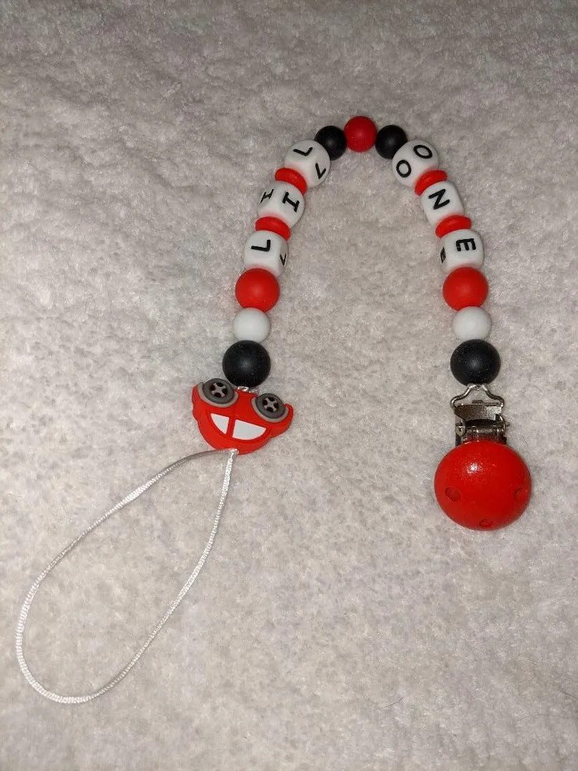 Car Lil One Silicone Teether Pacifier Clip