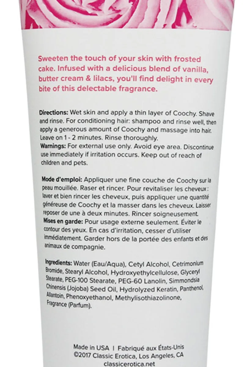 Coochy Rash Free Shave Cream in Frosted Cake
