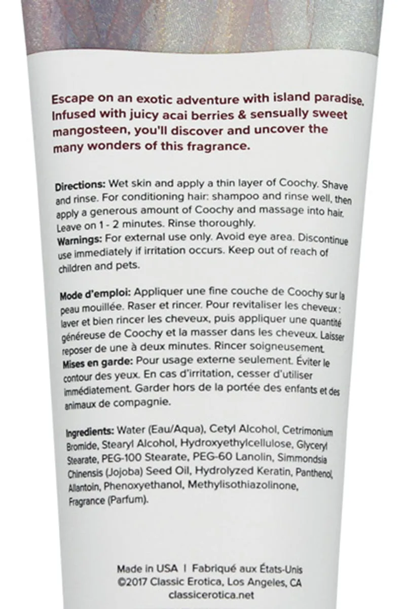 Coochy Rash Free Shave Cream in Island Paradise