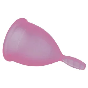 Cupă menstruală NINA KIKI Menstrual Cup S. din silicon medical. protecție până la 12 ore. mărime S. roz