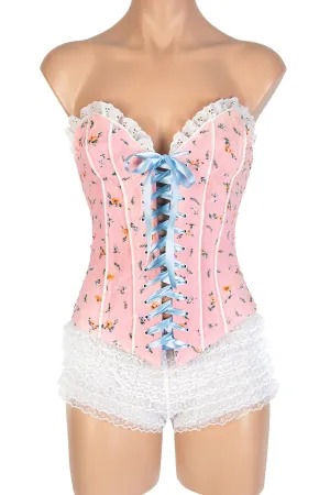 Deluxe Lace-Up Ruffle Corset