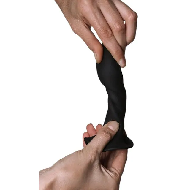Dildo ADRIEN LASTIC HITSENS 5. din silicon. pentru penetrare vaginală sau anală. bază cu ventuză pentru fixare. lungime 12.9 cm. negru
