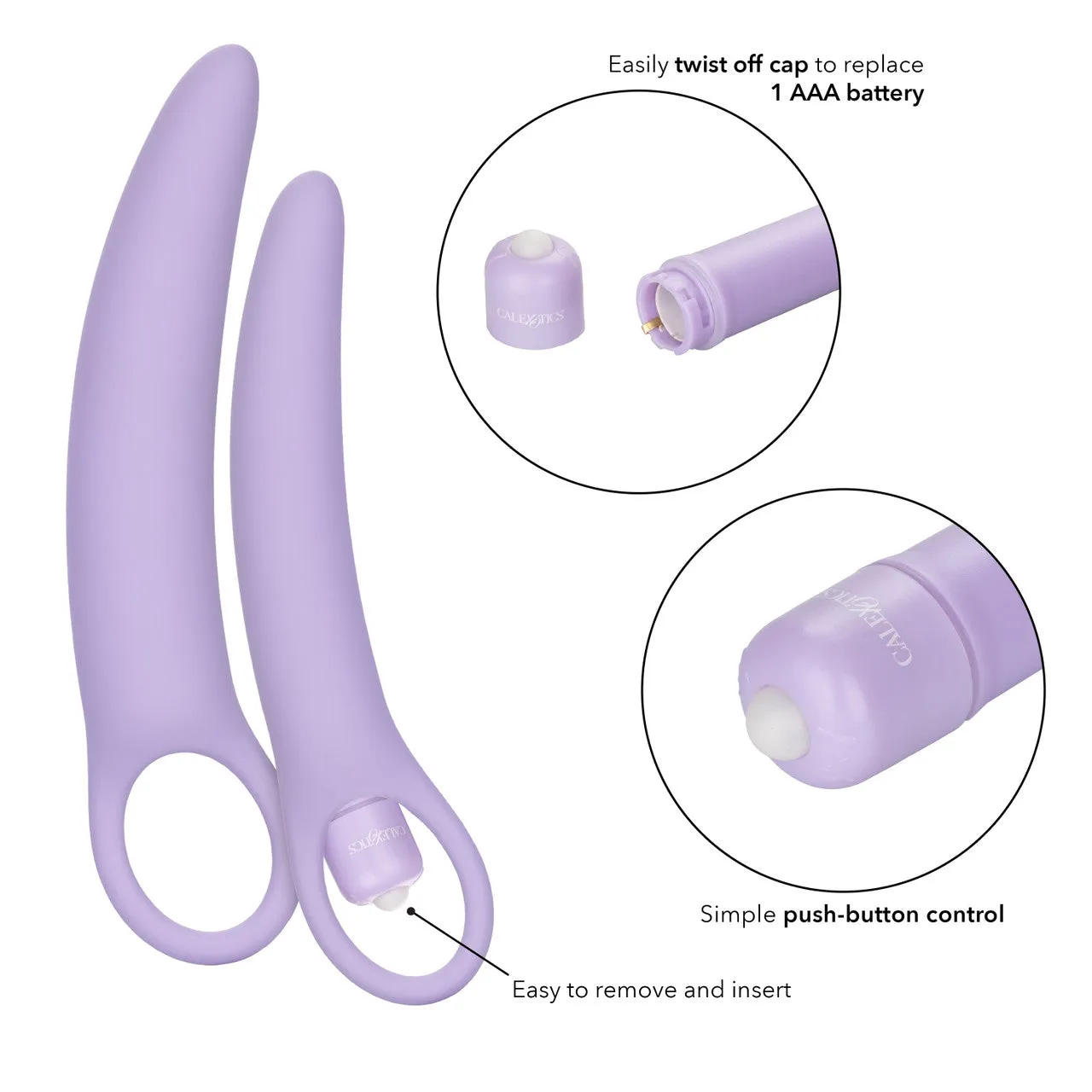 Dr. Berman® Isabelle Set of 2 Vibrating Silicone Vaginal Dilators