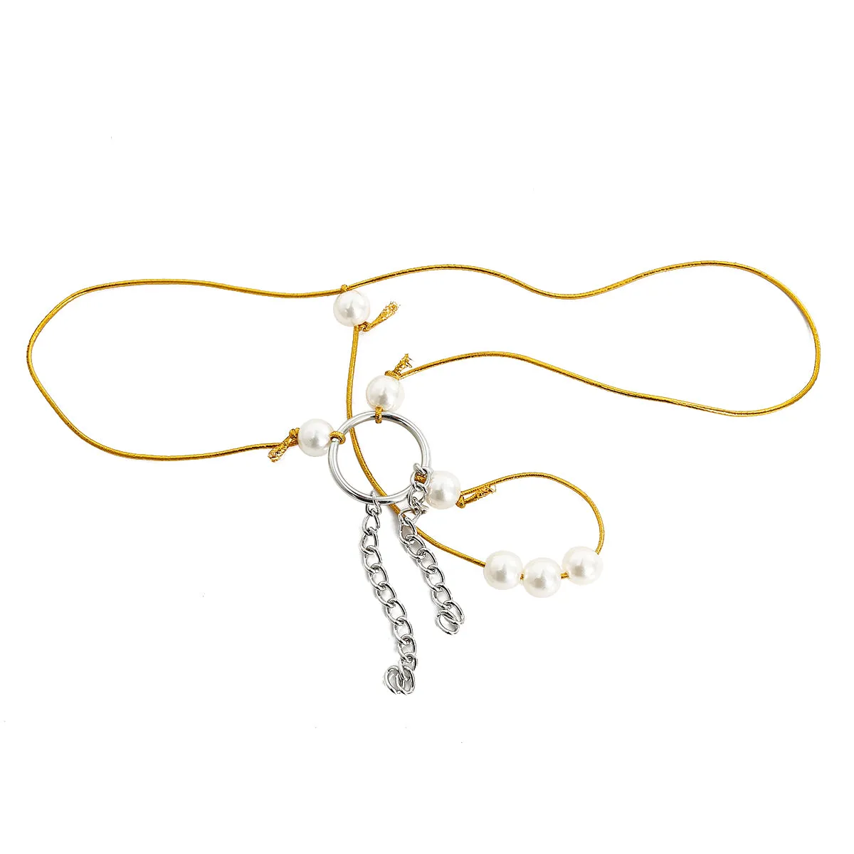 Erotic Women Pearl G-String With Silver Tassel | Fetish | Lingerie