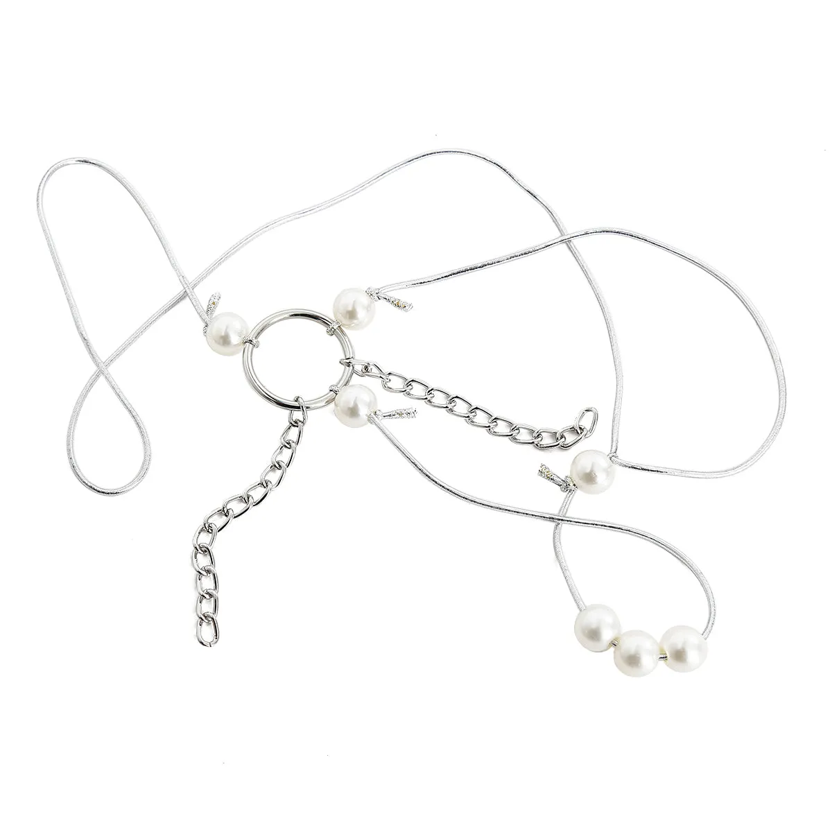Erotic Women Pearl G-String With Silver Tassel | Fetish | Lingerie