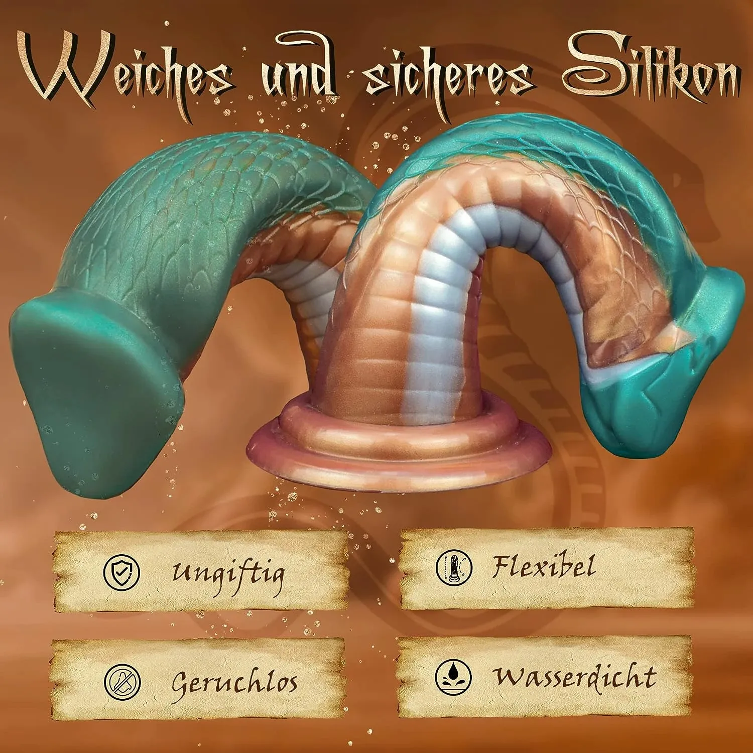 Fantasy Animal Dildo Butt Plug - Exotic Cobra Monster Anal Dildos Male Female Sex Toys