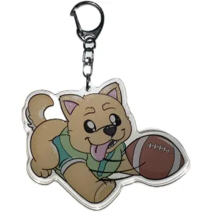 Football Puppy Dog Key Chain *