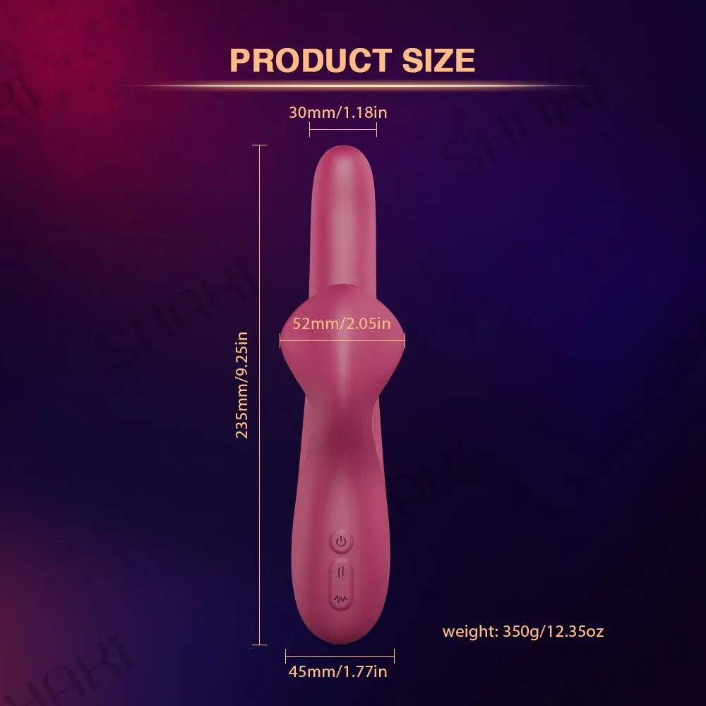 G Spot Dildo Telescopic Rotating Vibrator