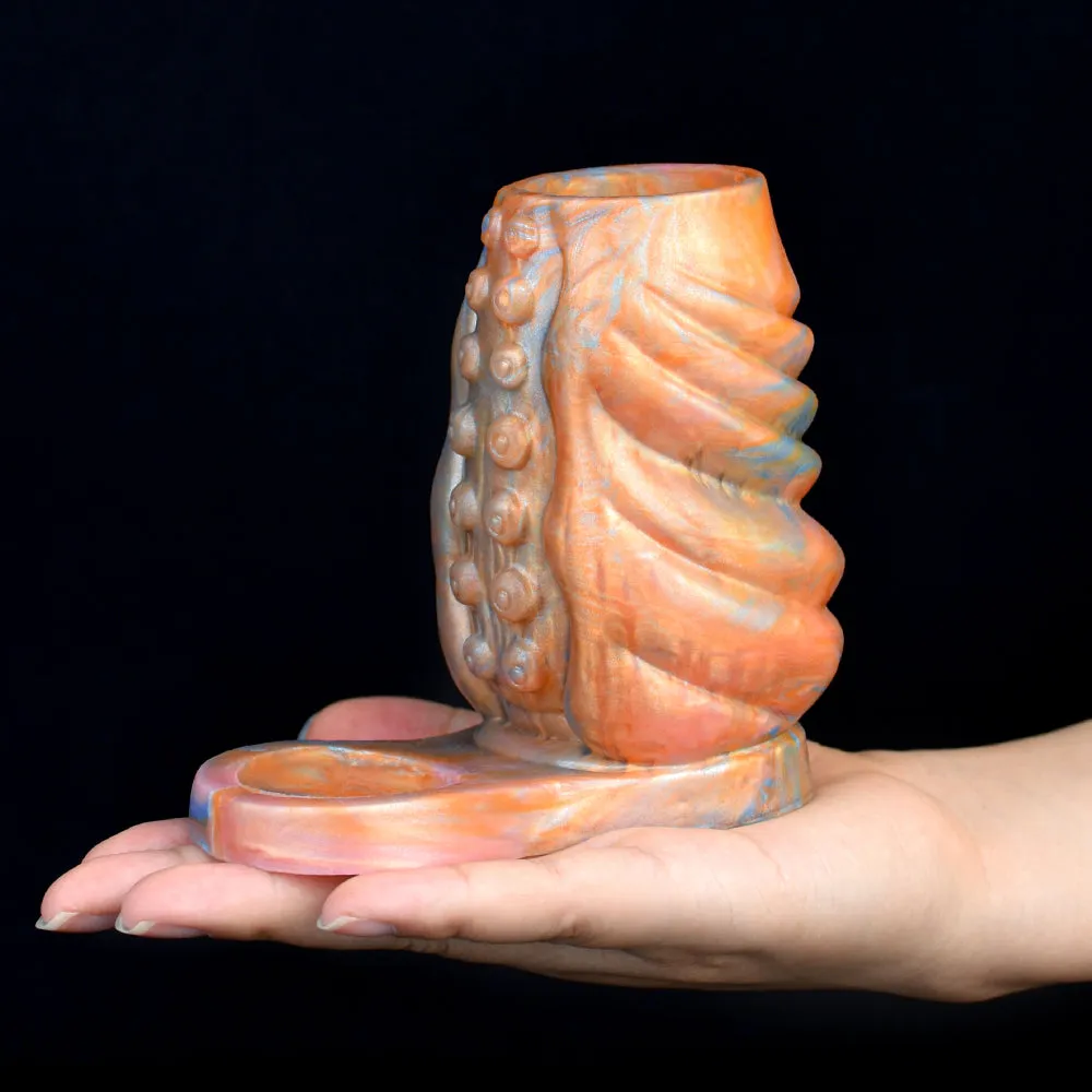 Golden Sprial Cock Sleeve Extender - Fantasy Girthy Penis Enlargement Sex Toys for Men