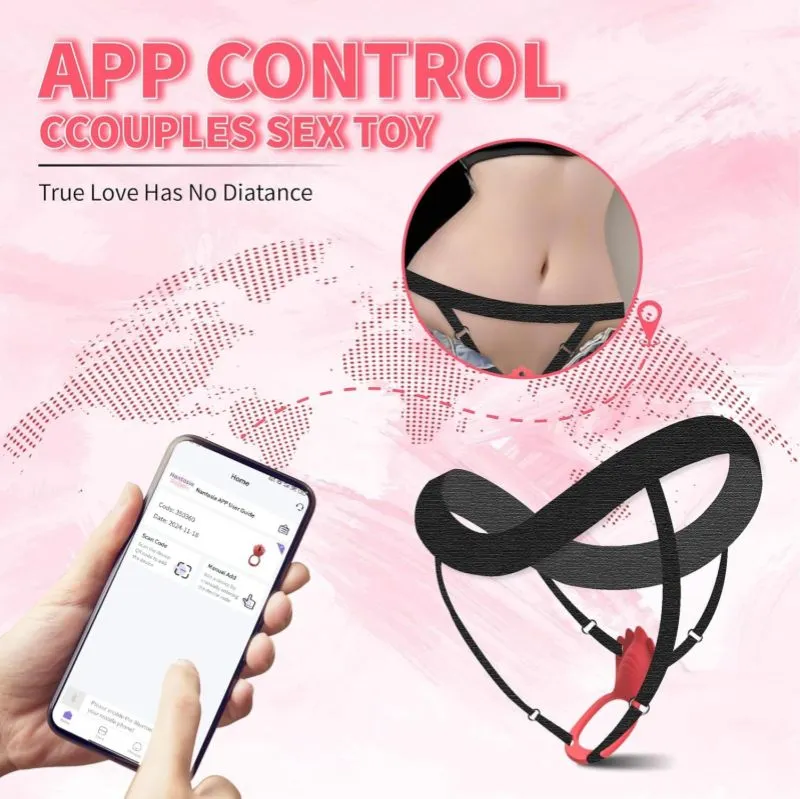 GripLust Panty Vibrator With Strap And Penis Ring - 9 Vibration Modes By APP & Remote