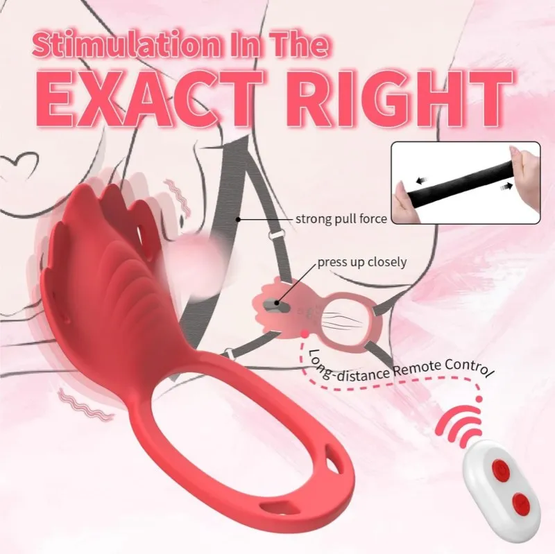 GripLust Panty Vibrator With Strap And Penis Ring - 9 Vibration Modes By APP & Remote