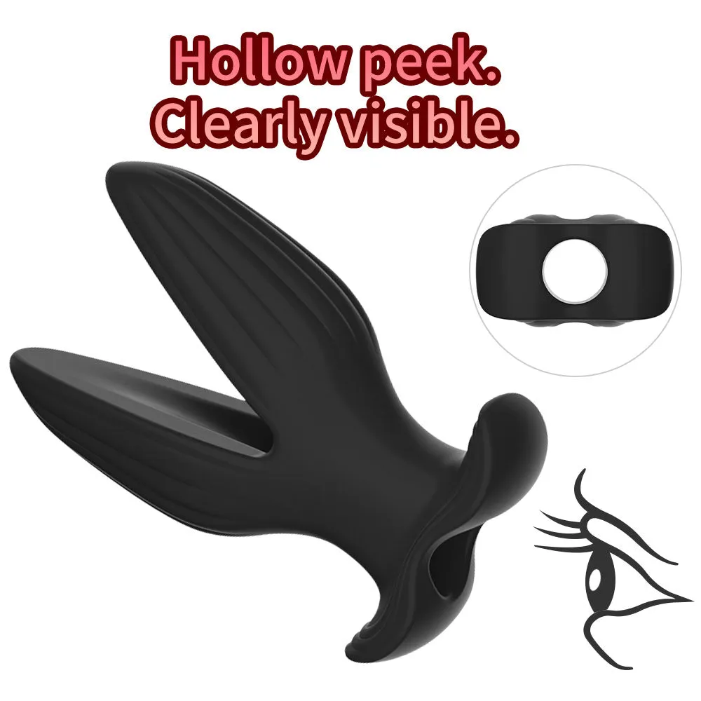 Hollow Anal Expansion Butt Plug - Silicone Anal Accessory Sex Toy for Men Women