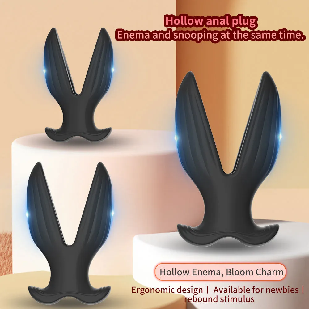 Hollow Anal Expansion Butt Plug - Silicone Anal Accessory Sex Toy for Men Women