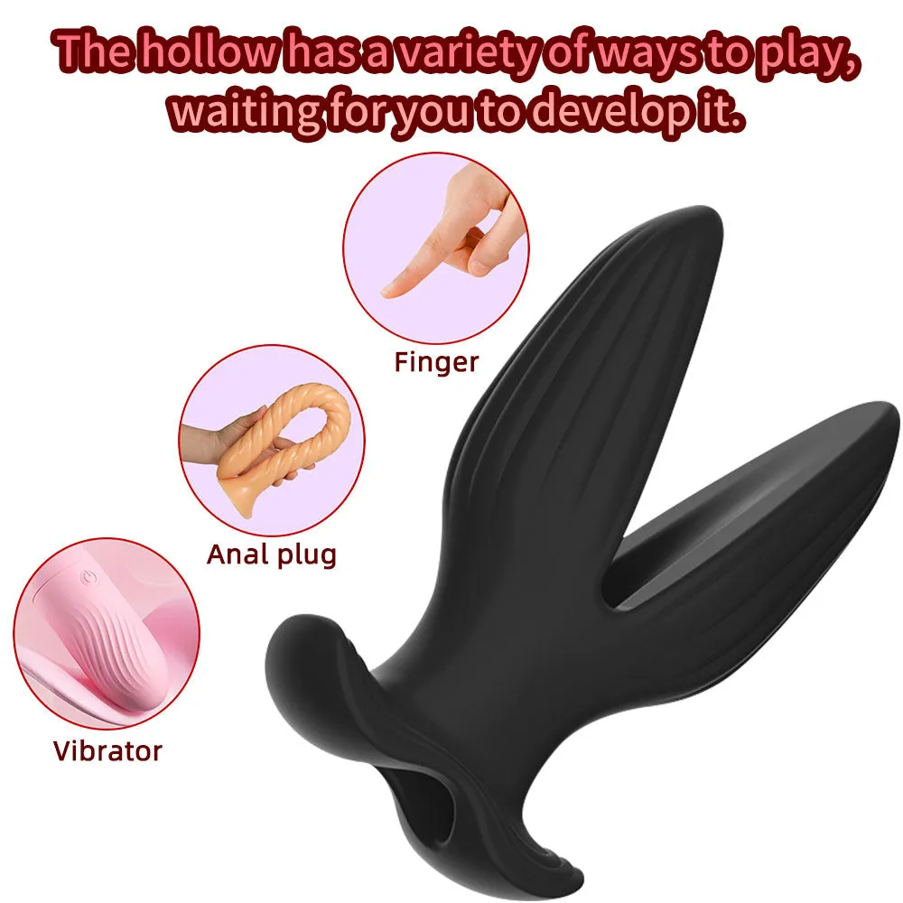 Hollow Anal Expansion Butt Plug - Silicone Anal Accessory Sex Toy for Men Women