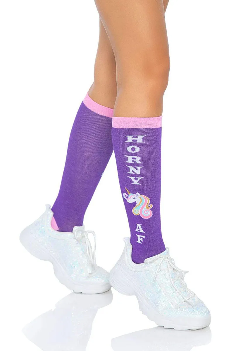Horny AF Unicorn Socks