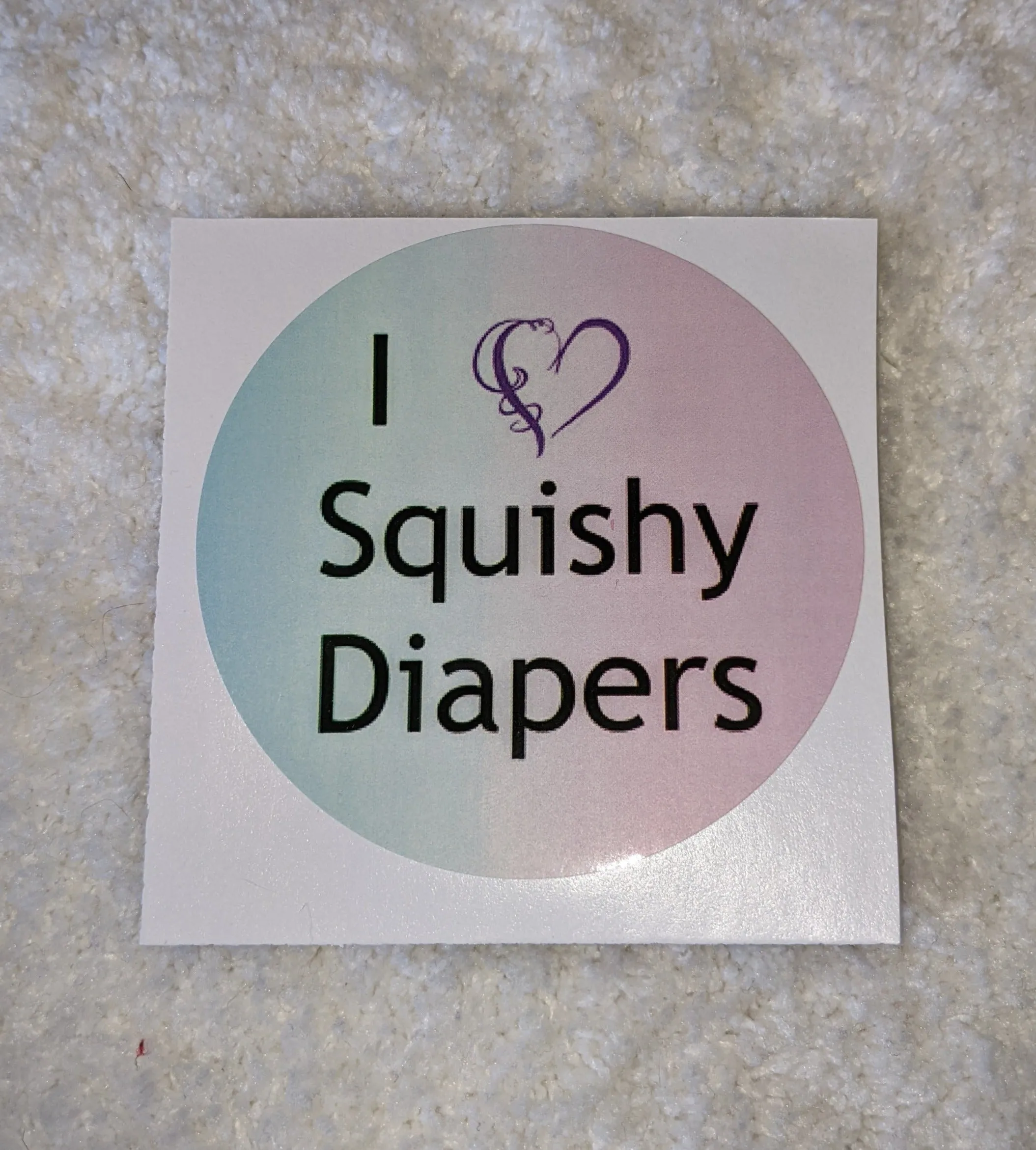 I Love Squishy Diapers Vinyl Sticker