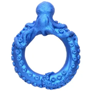 Inel pentru penis CREATURE COCKS Poseidon's Octo-Ring. design cu caracatiță. pentru jocuri de fantezie. diametru 4 cm. albastru