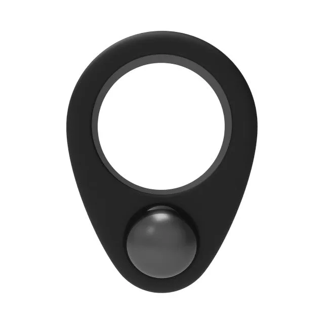 Inel pentru penis DREAMTOYS RAMROD Cockring Single Weight. cu bilă de oțel detașabilă. lungime 6.2 cm. din silicon. negru