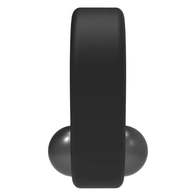 Inel pentru penis DREAMTOYS RAMROD Cockring Single Weight. cu bilă de oțel detașabilă. lungime 6.2 cm. din silicon. negru